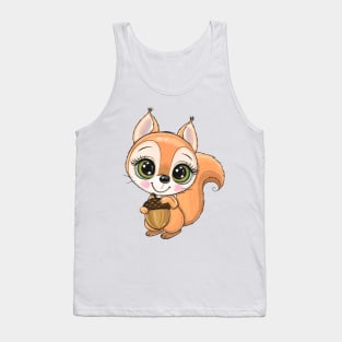 Cute Cartoon Squirrel Tank Top